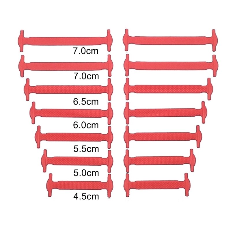 Lot de 16 lacets créatifs en Silicone, élastiques, pour chaussures sans cravates