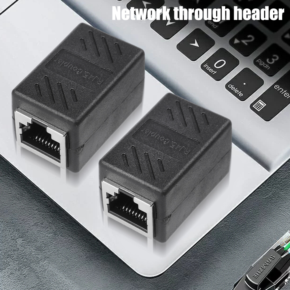 Female To Female RJ45 Ethernet Extender Extension Wire Cord Cable Network Adapters Connector for Internet Coupler Converter