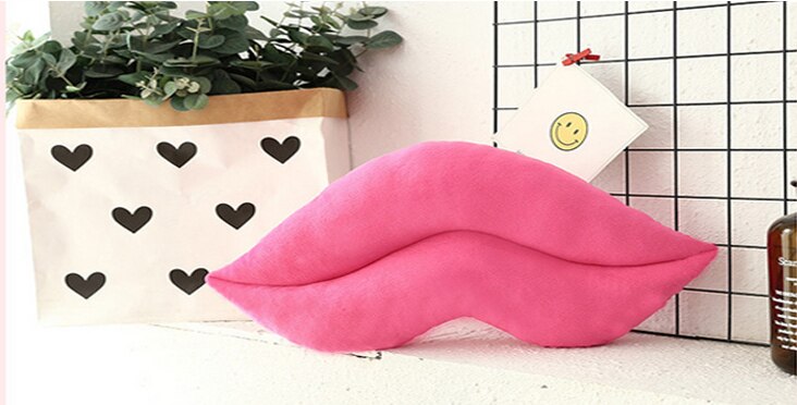 Leuke Zachte Kussen Lip Vormige Roze Rood 30 Cm Kus Pad Woondecoratie Knuffel Sofa Sierkussen Seat Pads xma: Roze