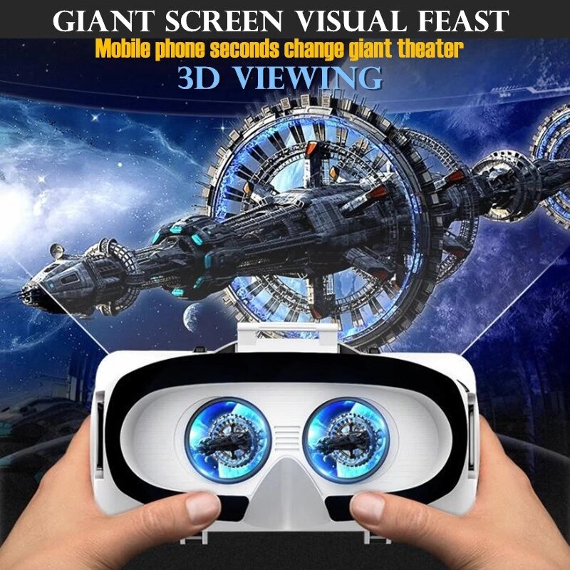 Original VR Virtual Reality 3D Glasses Box Stereo VR Google Cardboard Headset Helmet for IOS Android Smartphone Bluetooth Rocker