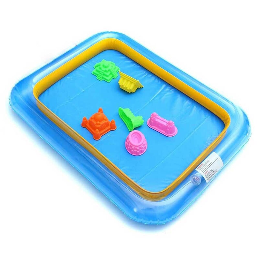 Funny Kids Zand Lade Vierkante Opblaasbare Verhoogde Grote Zandbak Pvc Lade Kasteel Stapelen Spelen Speelgoed Voor Kinderen 60Cm X 45Cm