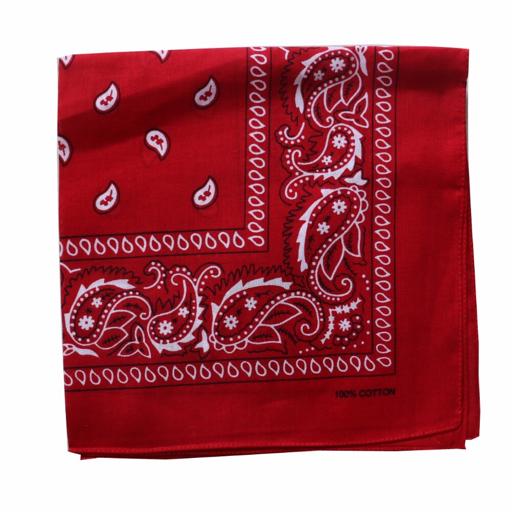 Winfox hofte hopp punk bomull svart hvit marine rød paisley bandana hodeplagg skjerf til herre dame