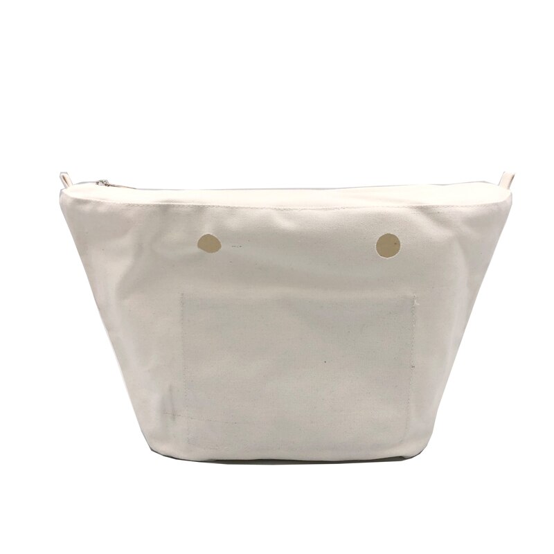 Inserto impermeable con forro interior, bolsillo con cremallera para bolsa de Obag, Mini bolso de punto, paquete de silicona, accesorios: Knit Mini White