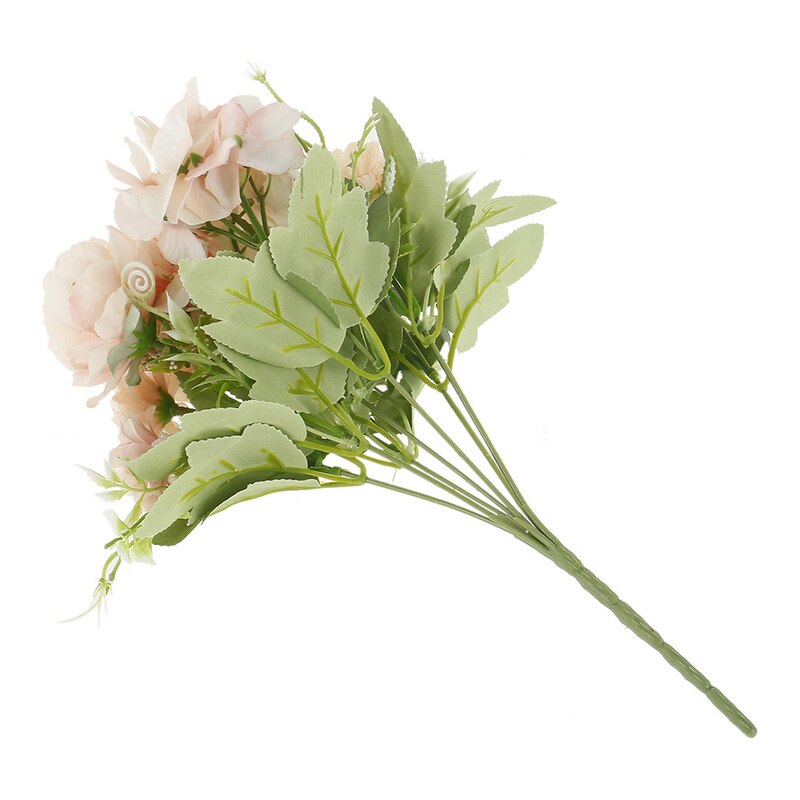 Pæon kunstige blomster buket potpourri europæisk klassisk stil til bryllup hjem haver kaffehuse retro gør-det-selv dekoration