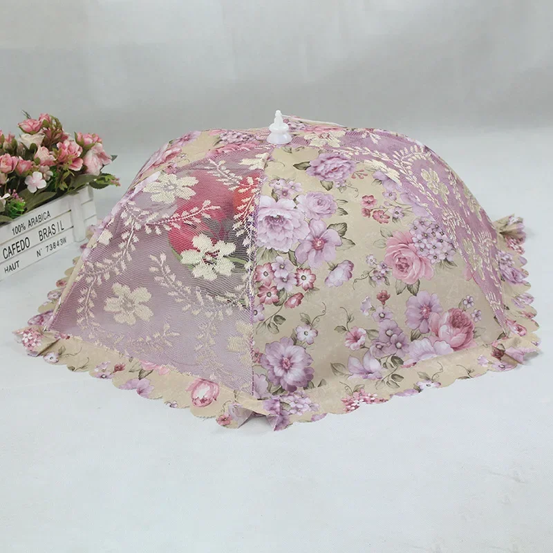 Gadgeturi de bucătărie ustensile de gătit umbrelă portabilă husă pentru alimente anti-țânțari husă pentru mese din dantelă husă pentru alimente de casă: Roşu