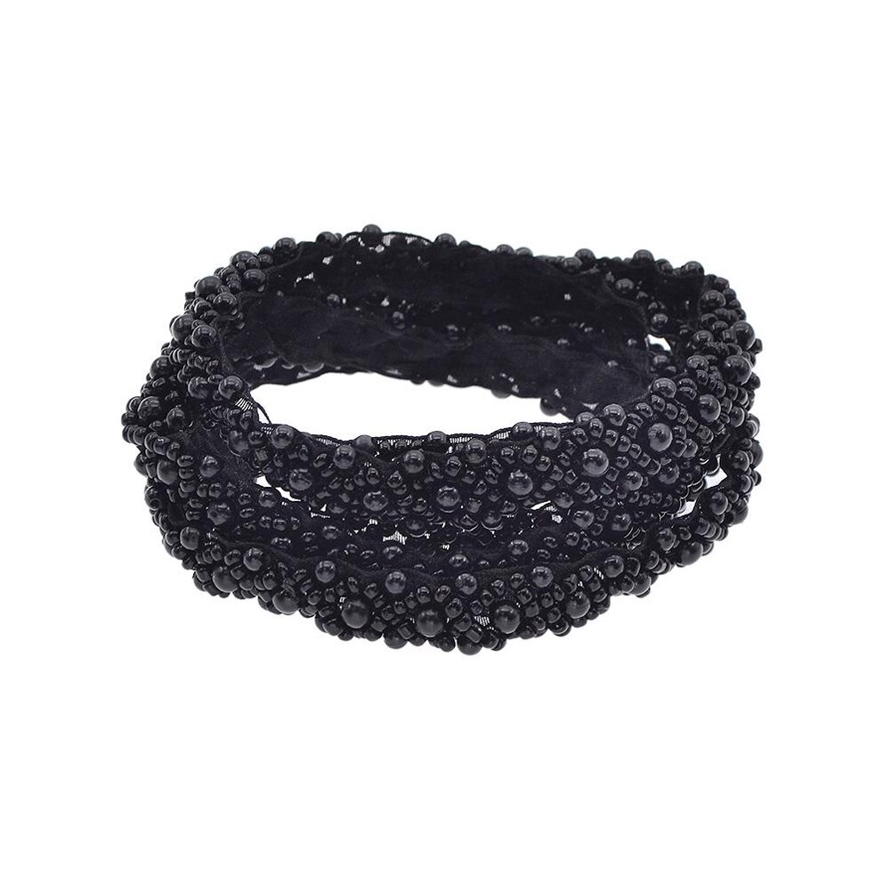 1 jaardi/erä helmen siemen helmi helmillä koristeltu koristeet pitsi nauha kangas vaatteiden koristelu hääpuku kaulus hiha pitsi applikoitu askartelu: 1