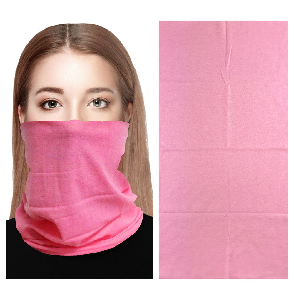 Solid Bandana Scarf Headband Hiphop Hijab Seamless Tubular Soft Multi Functional Magic Bandanas Tube Ring Scarf: S020 Light pink