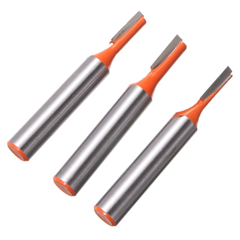 3pcs 8mm Shank Straight Cutter Router Bit 3mm 4mm 5mm Slot Diameter Woodworking Groove Cutting Router Bits Tool