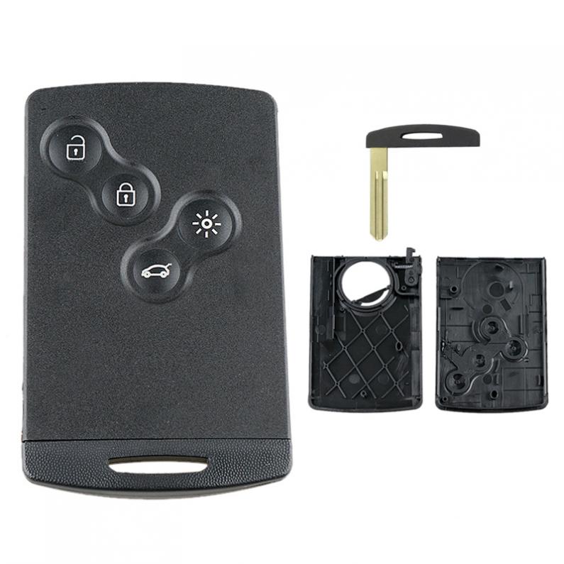 4 Knoppen Auto Auto Key Card Smart Shell Case Vervanging Met NSN14 Blade Voor Renault Laguna Koleos