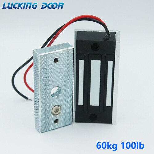 c 180kg 280kg Electric Magnetic Lock DC 12V Single Door Electromagnetic Lock Holding Force For Access Control: 60kg 100lbs