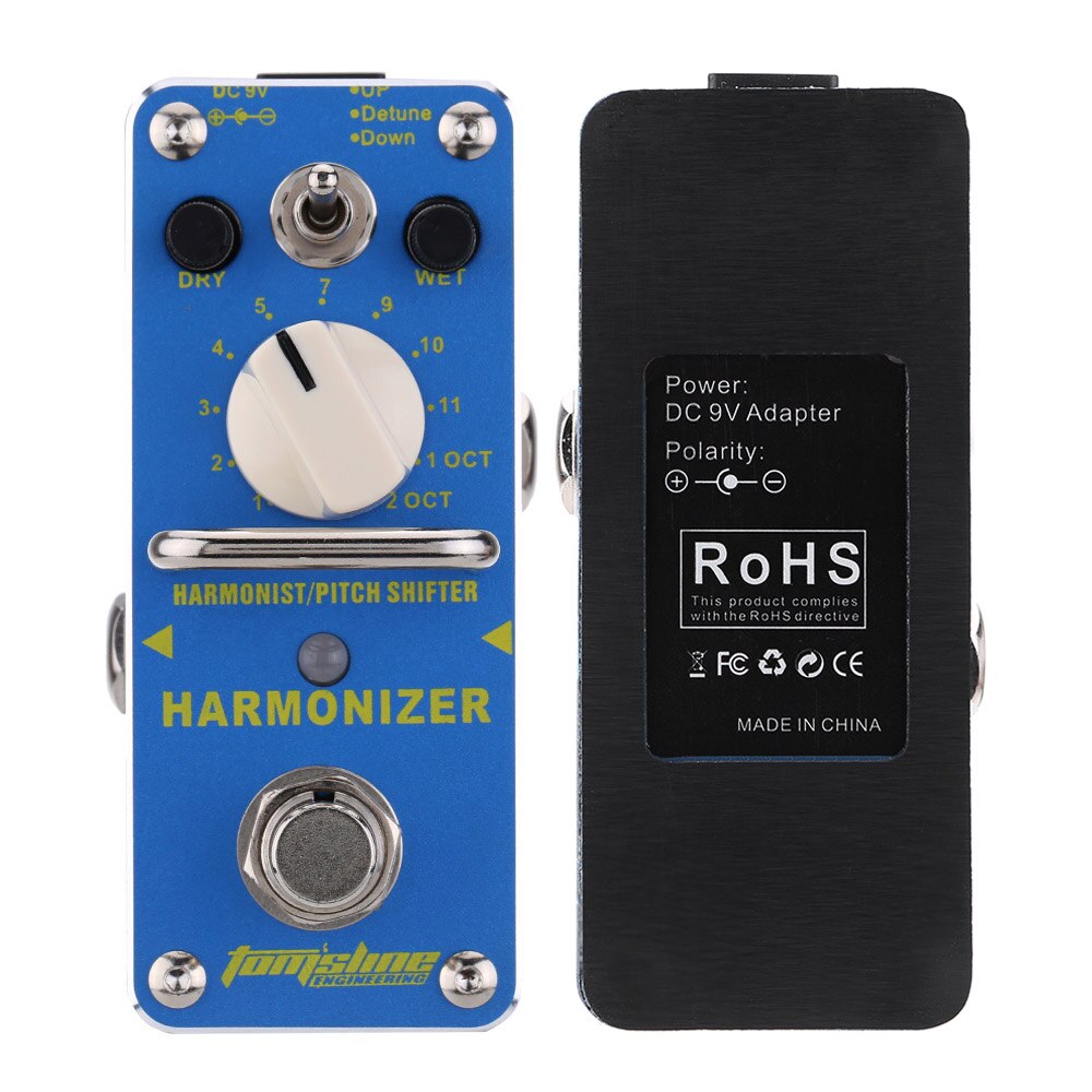 Aroma AHAR-3 Harmonizer Harmonist/Tonhöhe Schalthebel Elektrische Gitarre Effekt Pedal Mini Einzigen mit True Bypass Energie Kabel: Harmonize