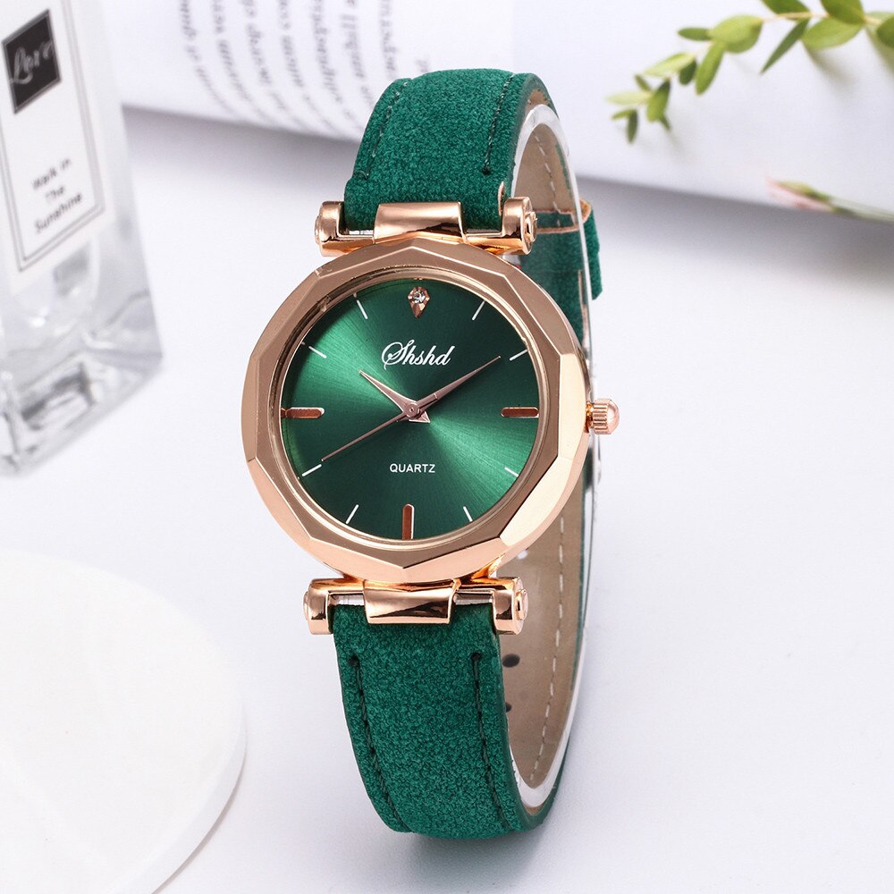 Vrouwen Horloge Strass Mode Vrouwen Lederen Casual Horloge Luxe Analoge Quartz Crystal Horloge Armband Horloge Relogio Feminin