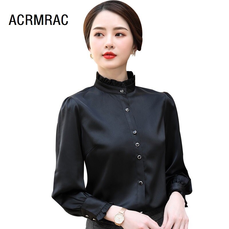 Women shirt Slim autumn Long sleeve OL Formal Business Blouses & Shirts Woman6210