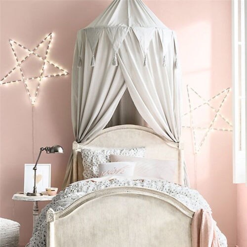 Nuovo e Moderno Della Ragazza Della Principessa Letto Mantovana chiffon Baldacchino di Zanzara Netto Gioco Da Bambini Tenda Tende per la stanza Del bambino