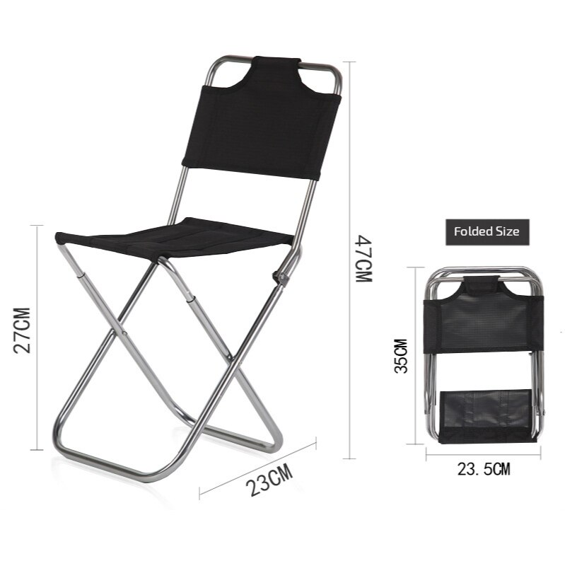 Ultralight 7075 aluminum alloy folding chair outdoor portable stool recreational fishing chair barbecue stool