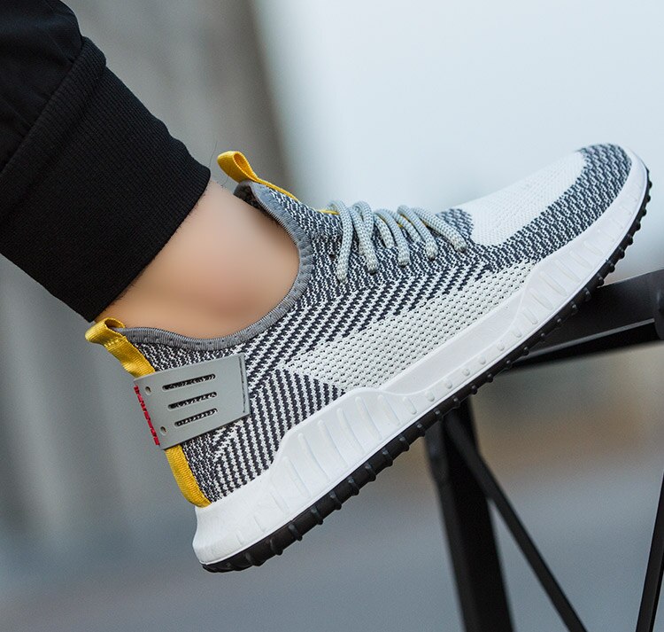 Mesh sko herre sneakers afslappet snøresko letvægts vulkanisere walking sneakers zapatillas hombre herre high top sneakers