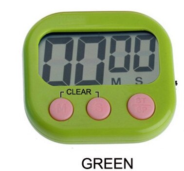 LCD Digital Kitchen Timer Alarm Practical Cooking Digital Clock Cooking Timer: green