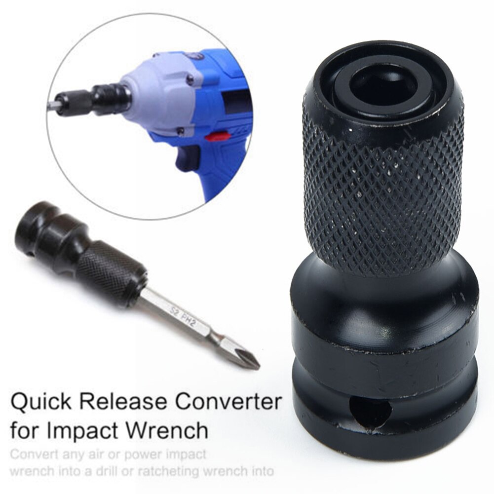 Wrench Socket Adapter Impact Drill Spanner Driver Converter 1/2 Inch Square To 1/4 Inch Hex Ratchet Socket
