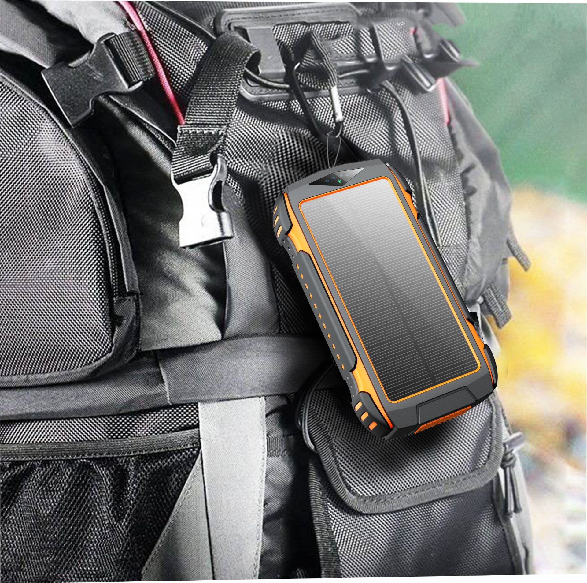 99000 mah solar-powerbank mit hoher kapazität , 2 usb-schnellladeanschlüsse, externer akku für reisen mit xiaomi und samsung