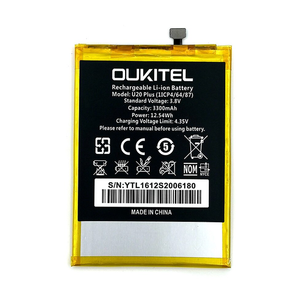 Isunoo Oukitel U20 Plus Batterij 3300Mah Battery Backup Vervanging Voor Oukitel U20 Plus Met Reparatie Tools: Default Title