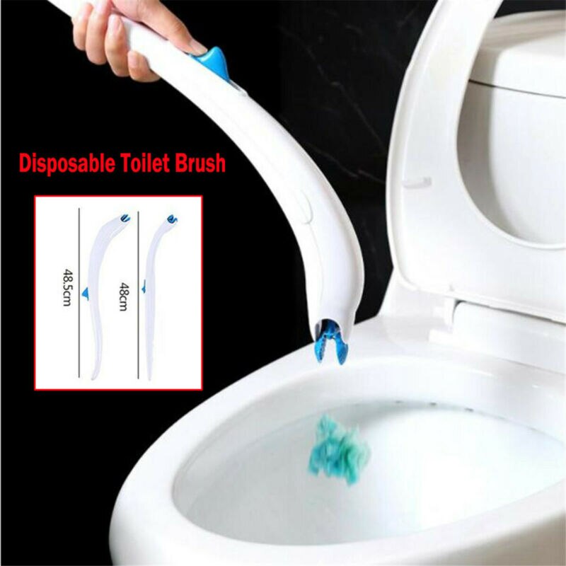 Engangs børstehoved toiletbørste og holder sæt skål badeværelse rengøringssæt