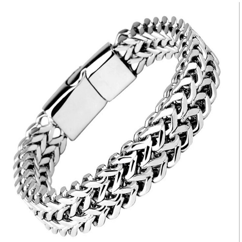 Armbanden Mannen Ketting Op Hand Hip Hop Armband Rvs Zwart Gouden Ketting Stalen Armband Sieraden Voor Mannen Accessoires