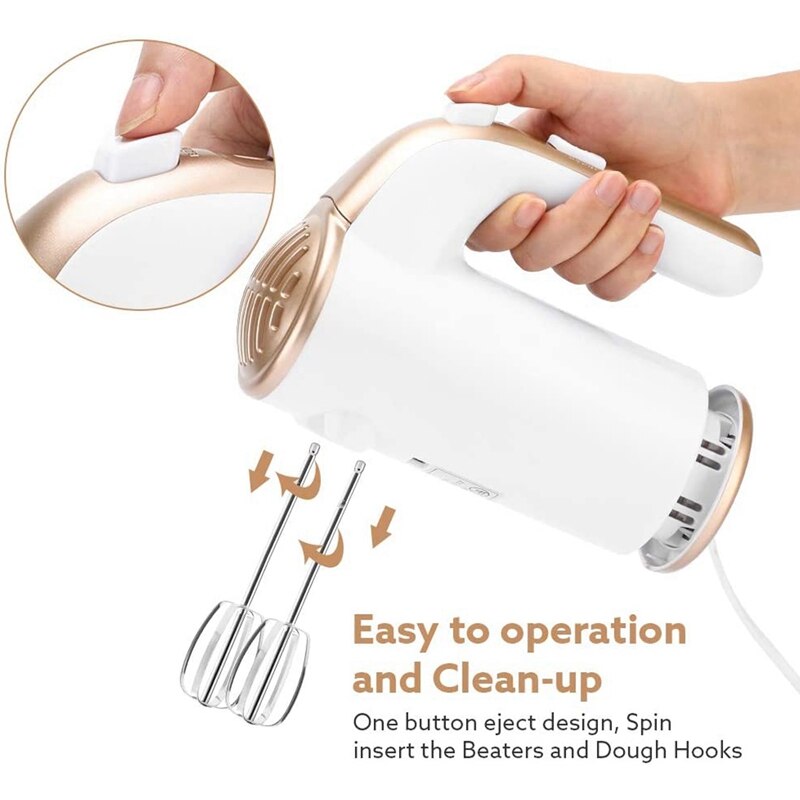 SOKANY-batidora de Mano Eléctrica de 5 velocidades para hornear, Con Pedestal de almacenamiento, para cocina, hornear, pastel, huevo, crema, enchufe europeo