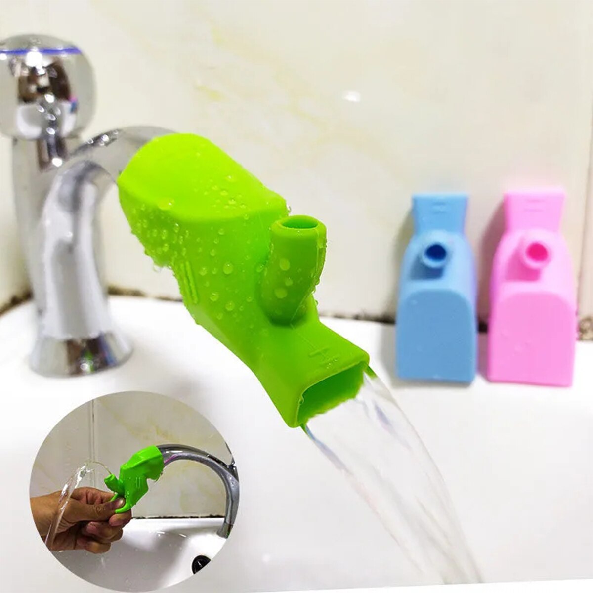 Prolunga per rubinetto in silicone per bambini dispositivo di lavaggio aldulta 2 funzioni bagno lavello da cucina rubinetto guida estensori per rubinetto