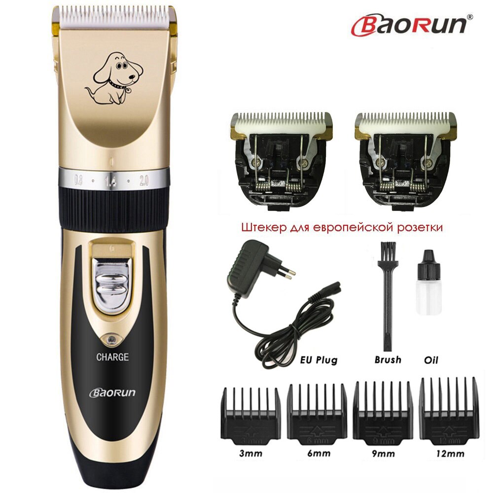 BaoRun P2 Dog Clippers Electric Pet Hair Clipper Shaver Set Haircut Machine Cat Grooming Trimmer Kit For Animals