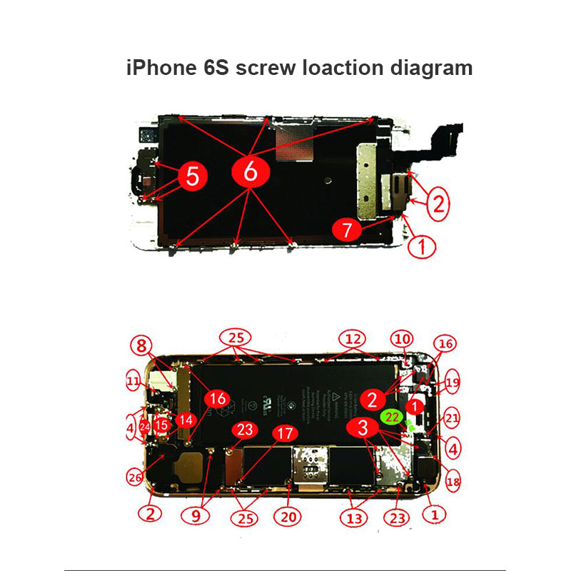Full Screw Set for iPhone XS XSMAX XR X 6SP 6S 6P 6 Repair bolt Complete Kit Replacement Parts Screws Fix phone Accessories