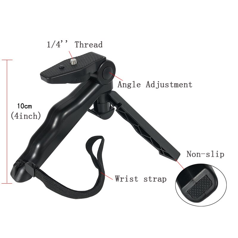 Mini Statief Houder Handheld Stabilizer Telefoon Clip Mount Uitschuifbare & Draaibaar voor Iphone Samsung Huawei Xiaomi yi Action Camera