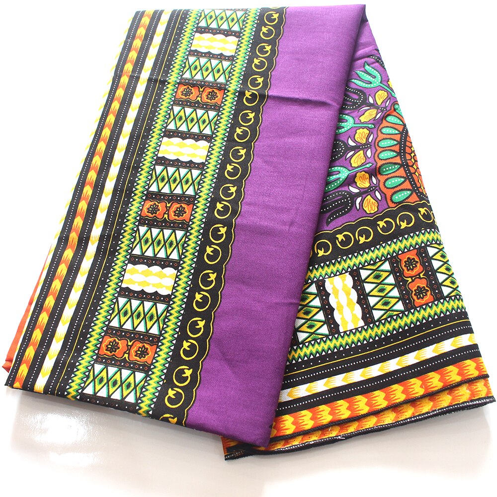 Nyeste 100%  bomull afrikansk dashiki mønster trykt lilla farge africa ankara stoff