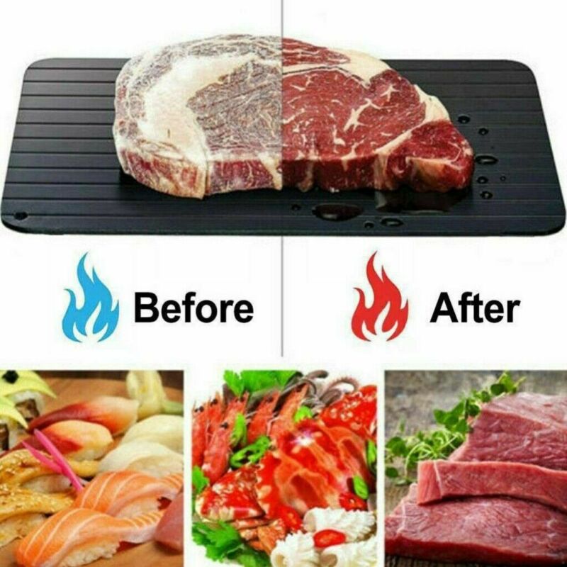 Kitchen Defrosting Trays Rapid Defrosting Tray Thaw Board Meat Frozen Food Non Stick Plate