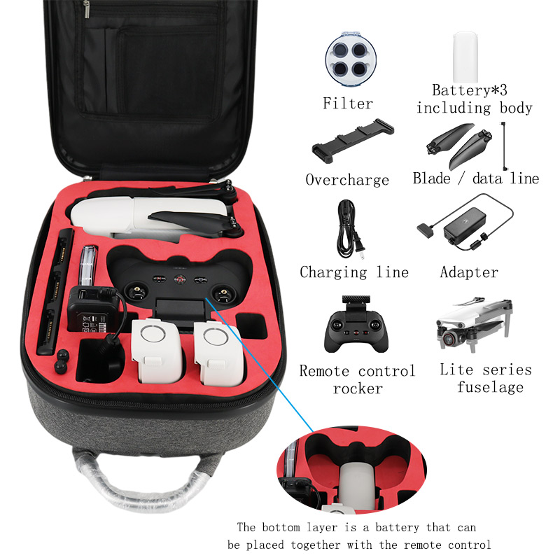 Autel Robotics EVO LITE Drone Bag Backpack ABS Hard Shell Anti Water EVA Storage Case Carrying Box for Drone Accessories