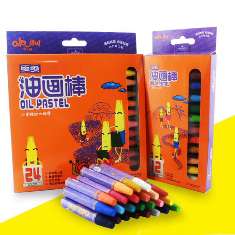 12 Colors Pencils Wax Caryon Set Painting Oil Pastel Pencil For School Children Drawing Sketch Art Supplies Coloring Pencils