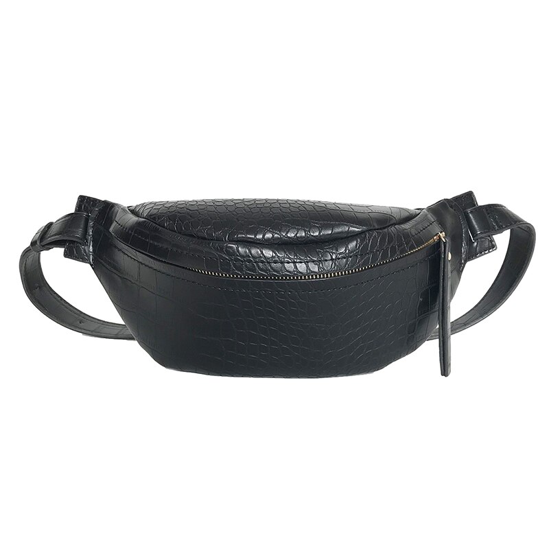 Jin Mantang Nuovo Cinghia di Spalla Delle Donne Borsa in Pelle di Alligatore Cinghia di Vita del Pacchetto della Spalla di Modo di Viaggio Delle Donne del Sacchetto Della Chiusura Lampo Del Telefono Del Sacchetto: nero waist pack