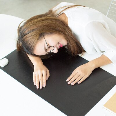 Alfombrilla para ratón para oficina alfombra para teclado portátil escritorio para ordenador mesa para juegos ratón calentador de piel Pu tapetes 26*52CM