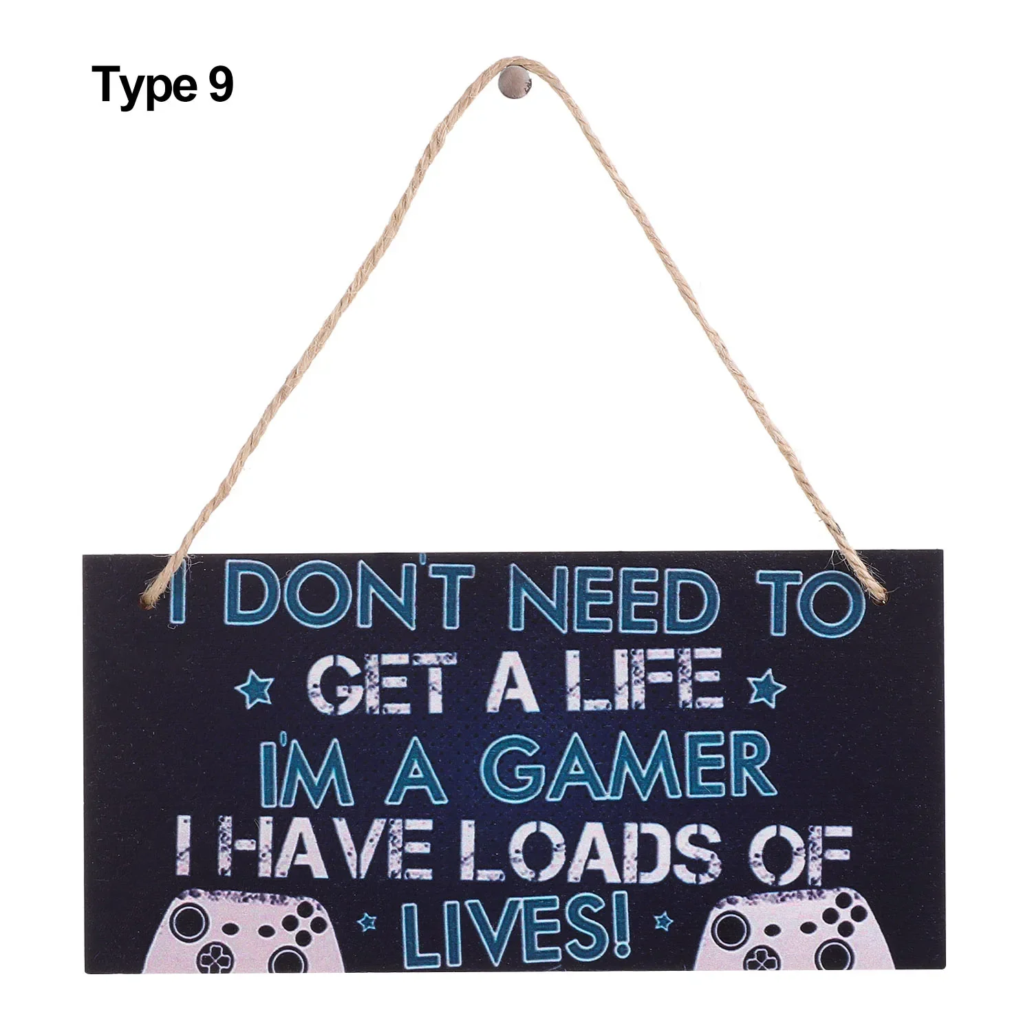 Træskilt til spillelokale, forstyr ikke, træplakette, ornamenter, hængende vedhæng, jeg er gamer, dørvægdekoration, tilbehør til spillelokale: L / Æble gylden