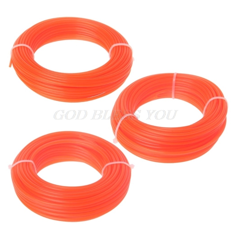 2/2.4/3mm x 15m nylon trimmerilinjaa raivaussahaa trimmerin köysi ruohonleikkurin vaijeri