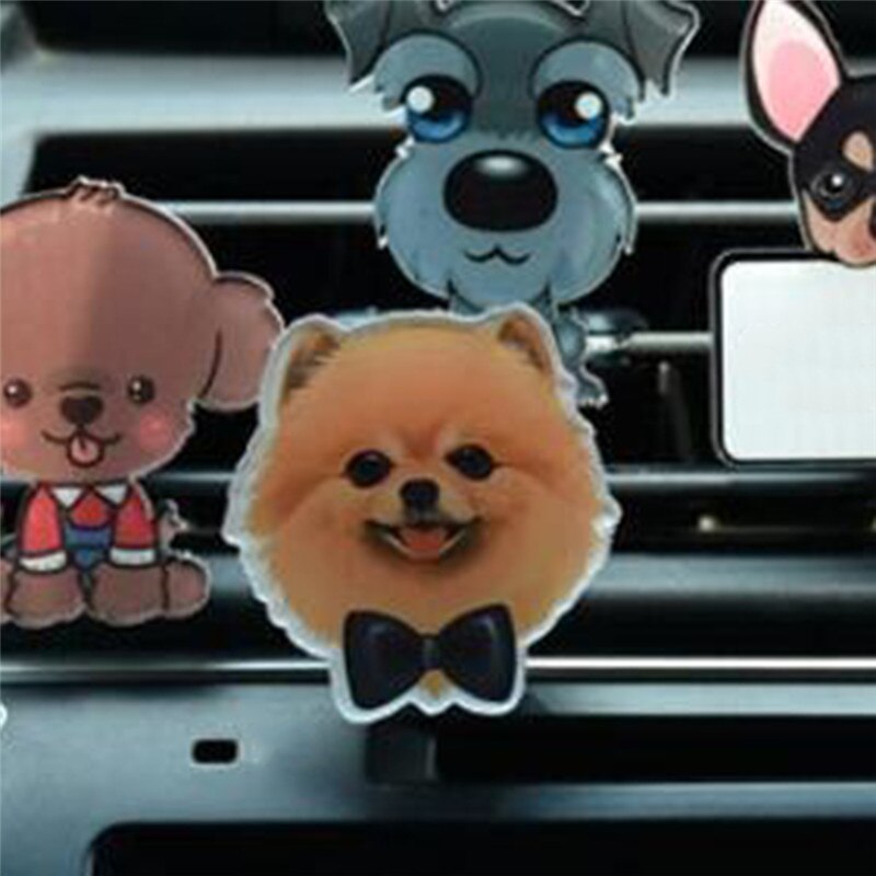 Bil outlet parfume sød hvalp hund biler luftfriskere bil ornament solid duft klimaanlæg outlet klip