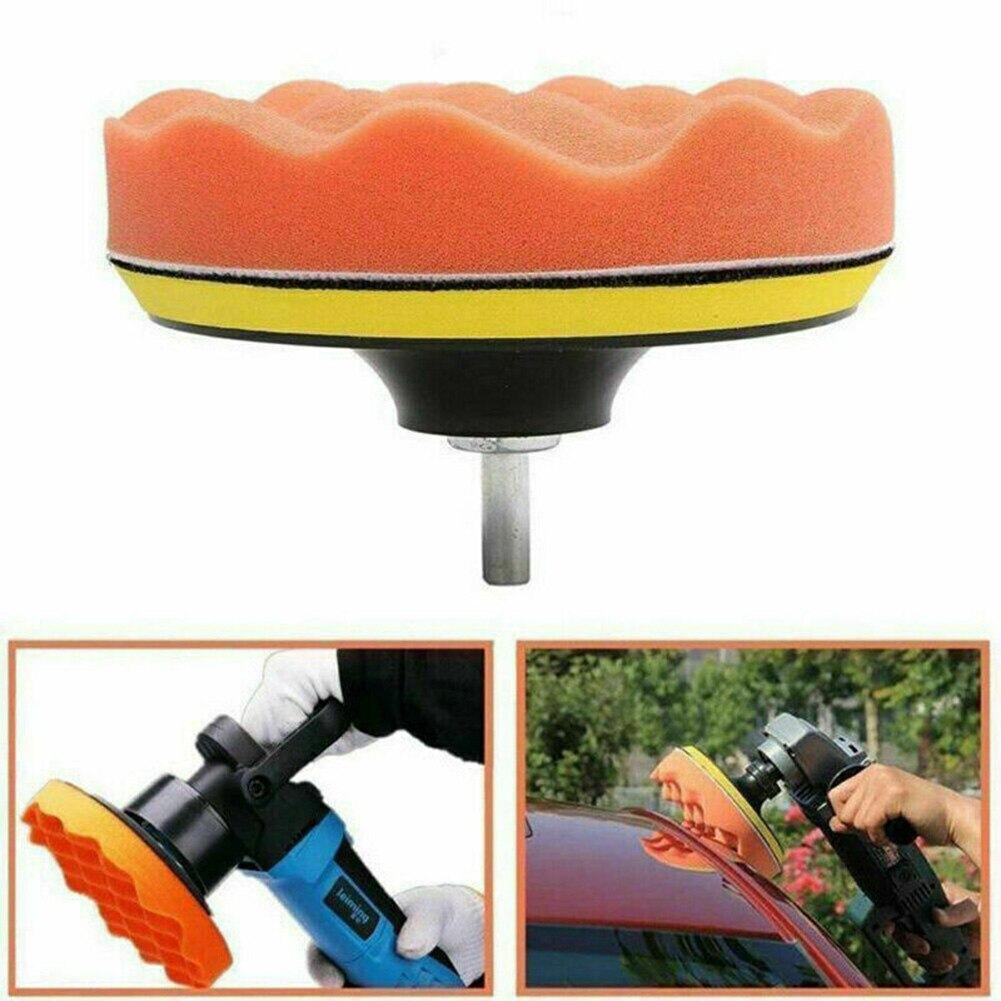 12Pcs 4in Wassende Buffing Spons Buffer Polijsten Pad Kit Voor Auto Polijstmachine