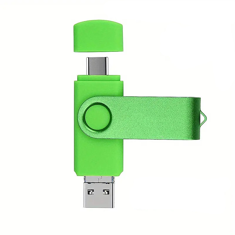 3 in 1 Type-c/Micro USB 3.0 64GB Large Capacity usb flash drive 32GB 16GB pen drive 8gb U Disk thumbdrives pendrive: green / 64 GB