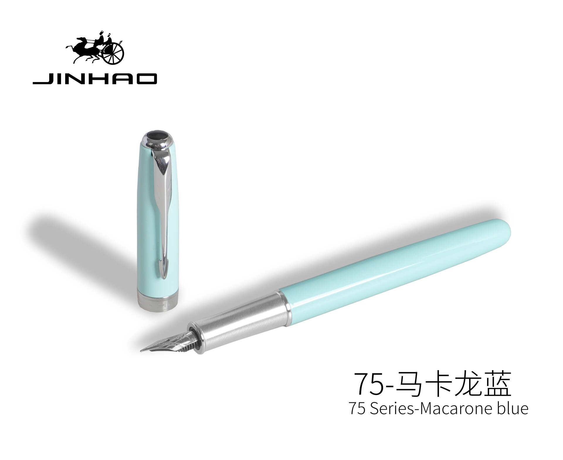 Jinhao Fountain Pen Luxury Bronze Ink Pens Metal Golden Clip Pens Office: 75makalonglan