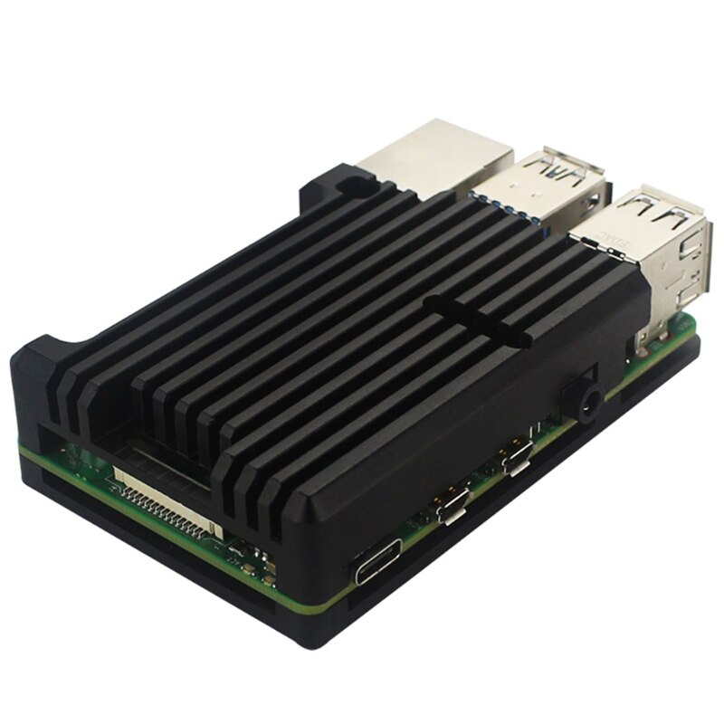 Voor Raspberry Pi 4 Fan Case Met Dubbele Koelventilator Aluminium Heatsink Eenvoudige Verwijderbare Cover