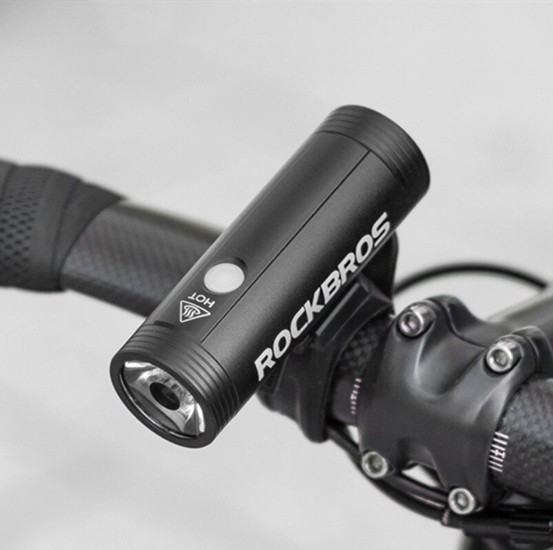 ROCKBROS-Luz LED delantera y trasera para bicicleta, faro trasero para ciclismo de montaña, con USB, 400/800/1000LM