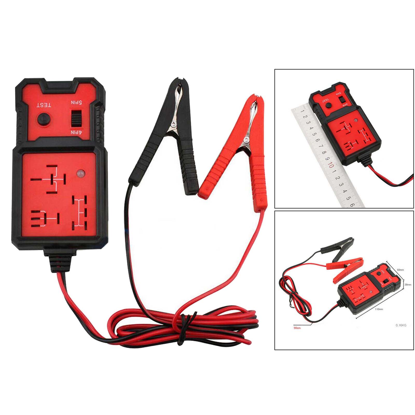 12V Car Automotive Relay Alligator Clip Battery Quick Test Tools