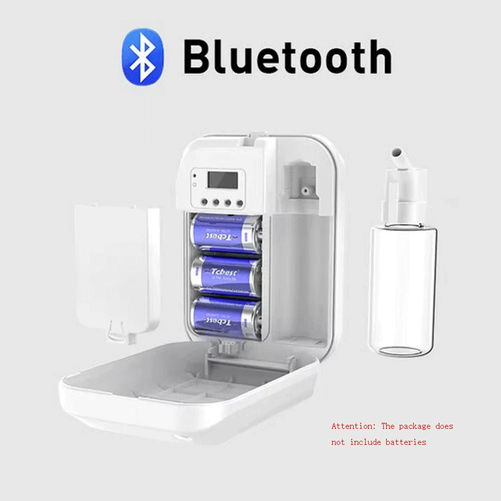 Bluetooth Aroma Diffuser 300m3 Batterij Elektrische Geurverspreider Muur Opknoping Essentiële Olie Diffuser Home Hotel Luchtverfrisser: WHITE