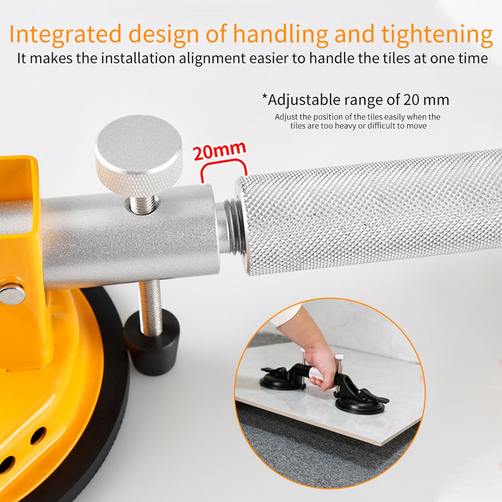 Portable Glass Lifter Dent Suction Cup Hand Tools Double Handle Home Easy Use Gripper Puller Heavy Duty For Moving