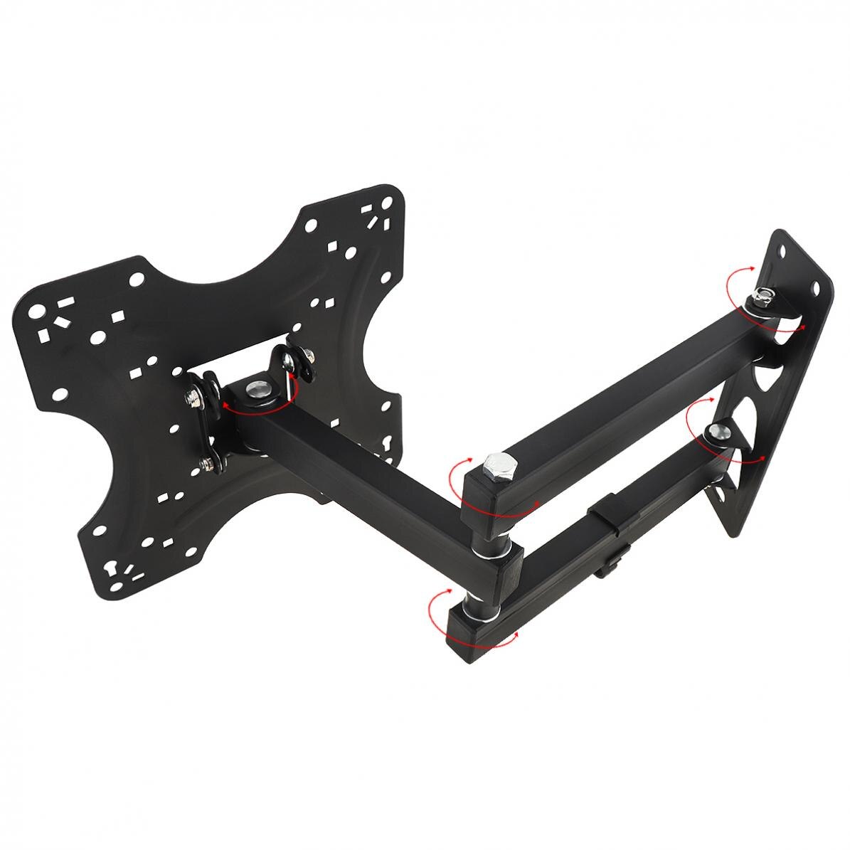 Adjustable Frosted Material TV Wall Mount Bracket Flat Panel TV Frame with Accessories for 17 - 32 Inch LCD LED Monitor Flat Pan