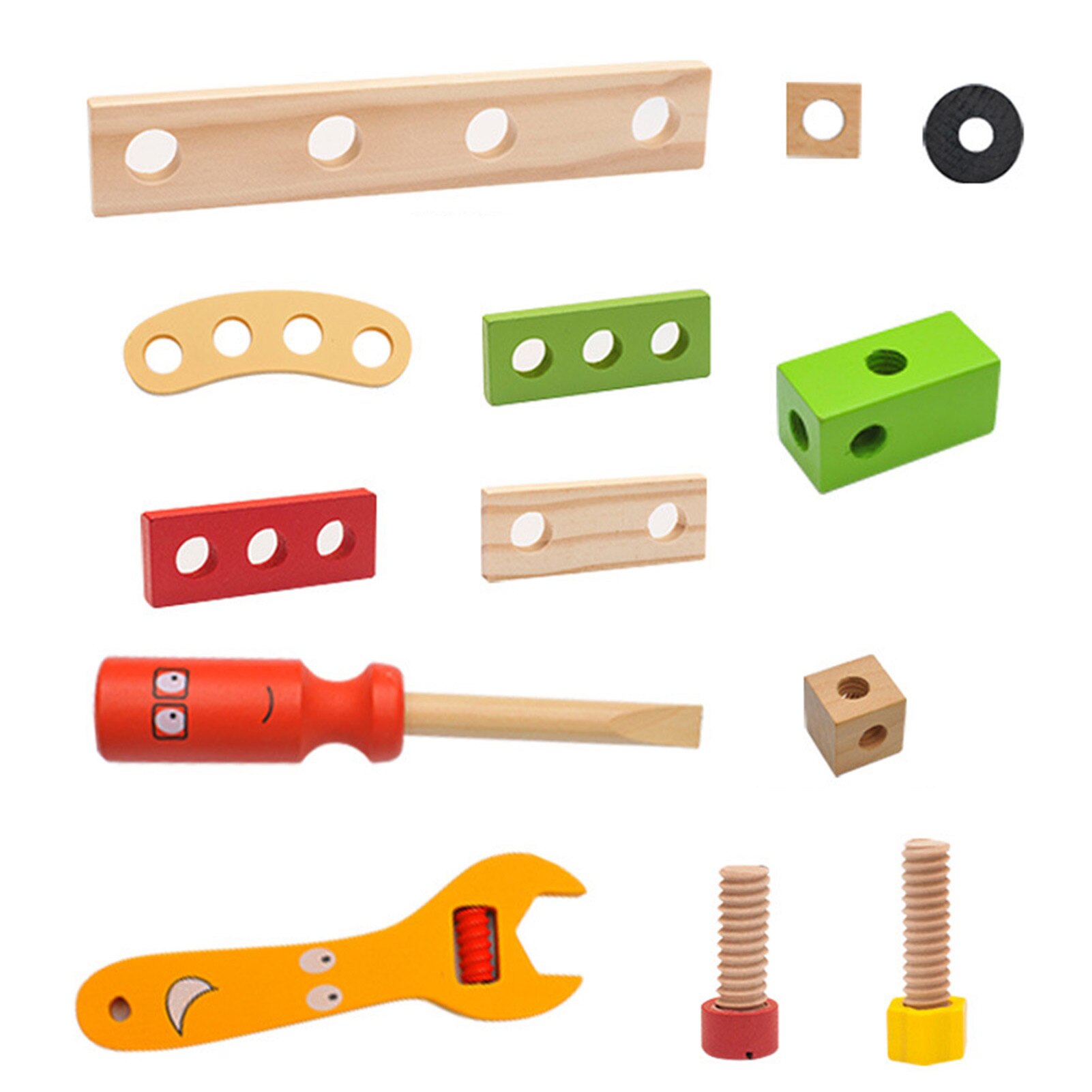 Caja de Herramientas de juguete educativo, juguetes infantiles de madera DIY: Default Title